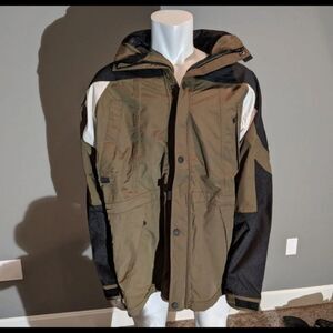 Cabelas Waterproof Jacket 4 in 1 Cold Weather Parka Jacket Coat Mens Large Tall